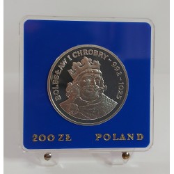 POLONIA 200 ZLOTYCH 1980 BOLESLAW I CHROBRY proof silver 